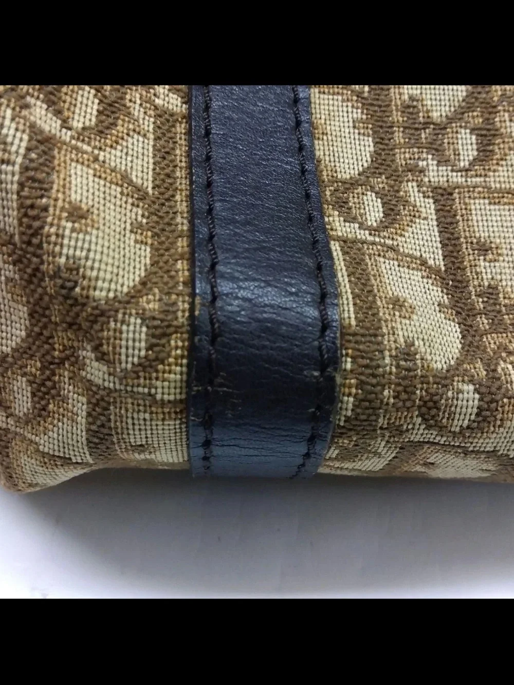 Dior Brown Monogram Canvas Duffel with Dark Brown Leather Trim